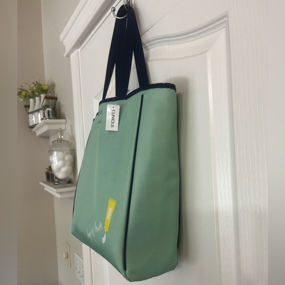 Kate Spade for Clinique Green “Bag of Tricks” Tote Bag NWT - Picture 5 of 14
